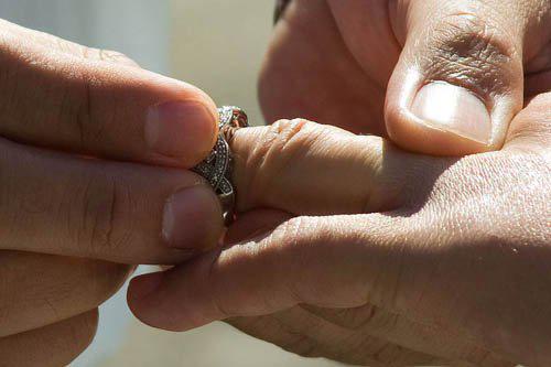 putting ring on finger